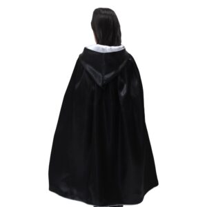 Mantello Cappuccio Double Nero-bianco Bambino Accessorio Di Carnevale