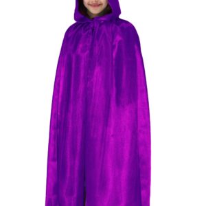 Mantello Cappuccio Bambina-o Viola Accessorio Di Carnevale