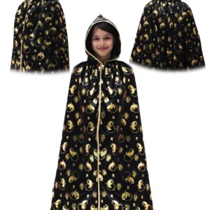 Mantello Cappuccio Laminato Fantasma Oro Accessorio Di Carnevale - immagine 1