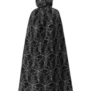 Mantello Cappuccio Ragnatela Bambino Accessorio Di Carnevale - immagine 1