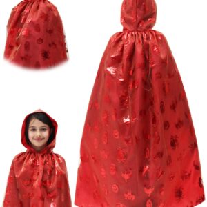Mantello Cappuccio Fantasma Rosso Accessorio Di Carnevale - immagine 1