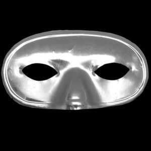 Maschera Laminata Argento  Accessorio Di Carnevale - immagine 1