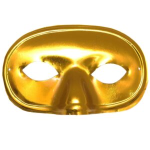 Maschera Laminata Oro Accessorio Di Carnevale - immagine 1