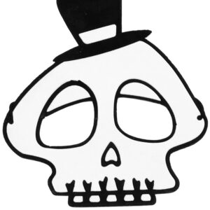 Mascherina In Tessuto  Scheletro Accessorio Di Carnevale - immagine 1