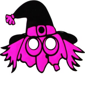 Mascherina In Tessuto Strega Accessorio Di Carnevale - immagine 1