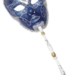 Maschera Domino Decorata A Mano Royal Accessorio Di Carnevale - immagine 1