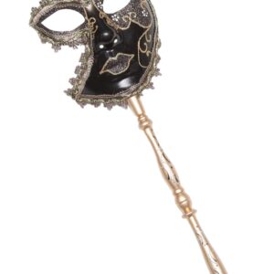 Maschera Domino Nero Accessorio Di Carnevale