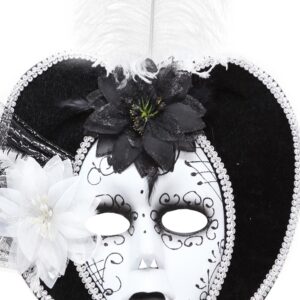 Maschera Domino Veneziano Nero Accessorio Di Carnevale