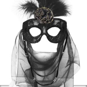 Maschera Odalisca Nera Accessorio Di Carnevale