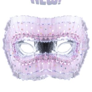 Maschera Artigianale Rosa Accessorio Di Carnevale - immagine 1