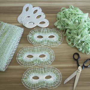 Maschera Artigianale Verde Accessorio Di Carnevale - immagine 1