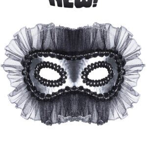 Maschera Artigianale Nera Accessorio Di Carnevale - immagine 1