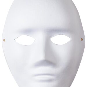 Maschera Bianca Decorata Da Uomo Accessorio Di Carnevale - immagine 1