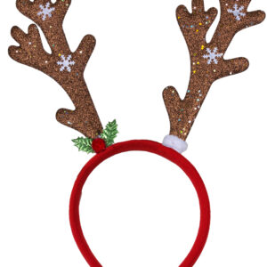 Frontino Renna Di Babbo Natale Marrone Accessorio Di Carnevale - immagine 1