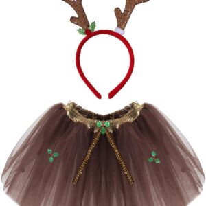 Set Renna Di Babbo Natale Accessorio Di Carnevale