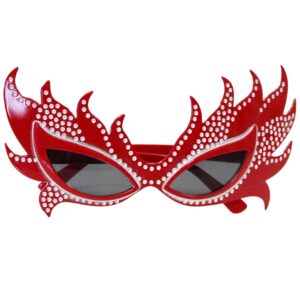 Occhiali Gattina Rossa Accessorio Di Carnevale - immagine 1