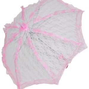 Ombrello Damina Rosa Accessorio Di Carnevale - immagine 1