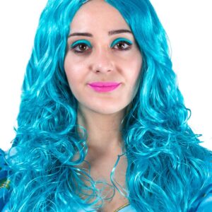 Parrucca Fata Turchina Accessorio Di Carnevale