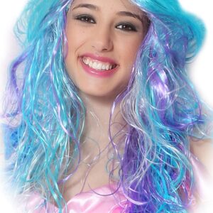 Parrucca Fata Bicolore Accessorio Di Carnevale