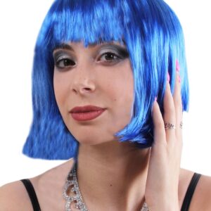Parrucca Valentina Blu Accessorio Di Carnevale