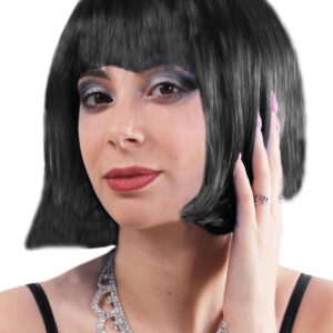 Parrucca Valentina Nera Accessorio Di Carnevale
