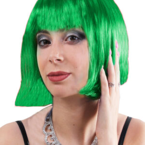 Parrucca Valentina Verde Accessorio Di Carnevale - immagine 1
