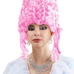 Parrucca Contessa Rosa Accessorio Di Carnevale - immagine 1