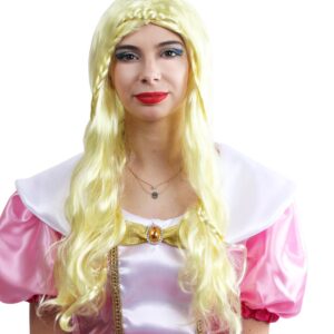 Parrucca Principessa Bionda Accessorio Di Carnevale