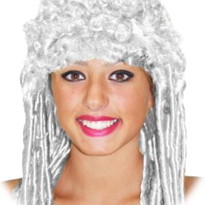 Parrucca Dama Bianca Accessorio Di Carnevale