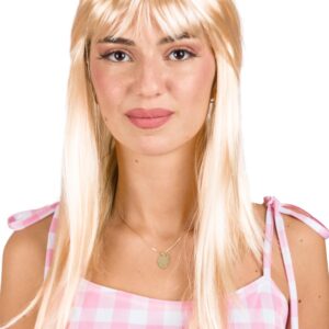 Parrucca Valentina Lunga Bionda Accessorio Di Carnevale