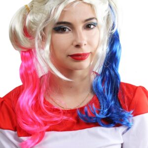 Parrucca Trecce Bicolore Accessorio Di Carnevale