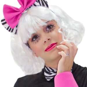 Parrucca Doll Bianca Accessorio Di Carnevale - immagine 1