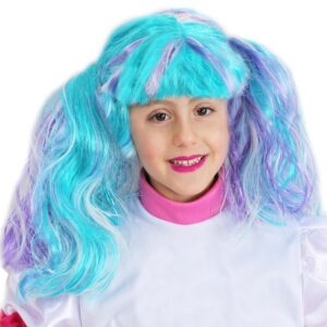 Parrucca Doll Unicorno Accessorio Di Carnevale