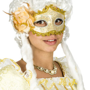 Parrucca Dama Bianca Accessorio Di Carnevale - immagine 1