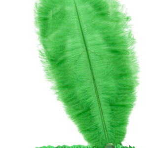 Piuma Charleston Paillettes Verde Accessorio Di Carnevale - immagine 1