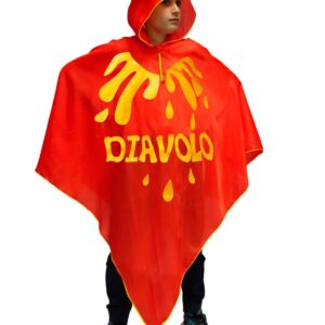 Poncho Diavolo Rosso Accessorio Di Carnevale