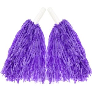 Coppia Pon Pon Viola Accessorio Di Carnevale