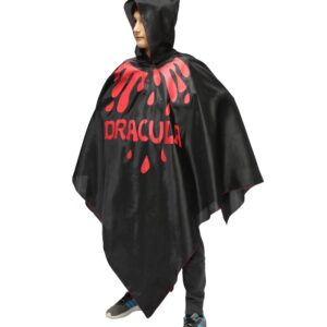 Poncho Dracula Nero Bambino Accessorio Di Carnevale