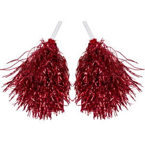 Pon Pon Lurex Rosso Accessorio Di Carnevale - immagine 1