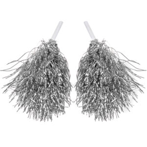 Pon Pon Lurex Argento Accessorio Di Carnevale