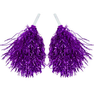 Pon Pon Lurex Viola Accessorio Di Carnevale - immagine 1