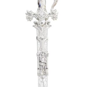 Pugnale Medioevale Argento Accessorio Di Carnevale