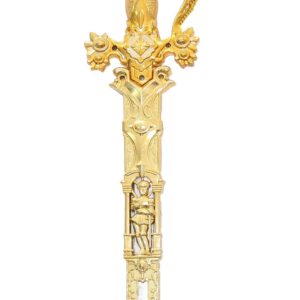 Pugnale Medievale Oro Accessorio Di Carnevale - immagine 1