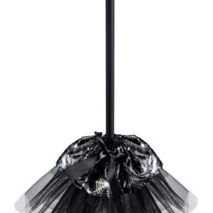 Scopa Strega Argento Di Halloween Accessorio Di Carnevale