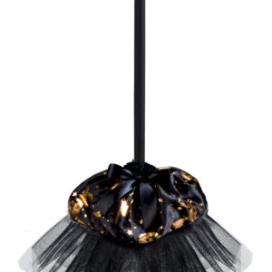 Scopa Strega Oro Di Halloween Accessorio Di Carnevale