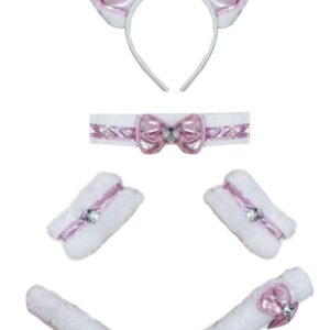 Set Gattina Lusso 5 Elementi Accessorio Di Carnevale - immagine 1