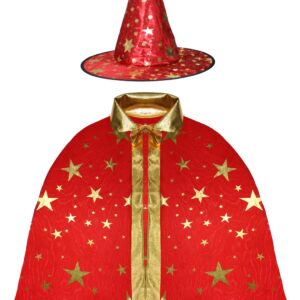 Mantello + Cappello Bambino Rosso Accessorio Di Carnevale