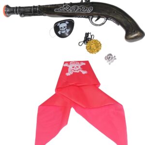 Set Pirata Pistola (cartella Cm53x25) 5 Elementi Accessorio Di Carnevale
