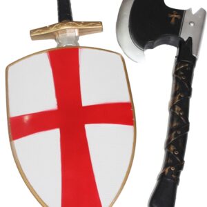 Set Crociato Ascia Accessorio Di Carnevale - immagine 1