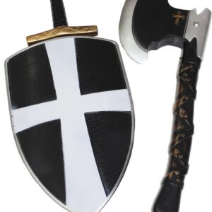 Set Crociato Ascia Accessorio Di Carnevale - immagine 1